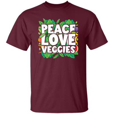 Peace Love Veggies, Vegan Day, Vegan Peoples Unisex T-Shirt