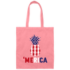 Pineapple America, American Flag, 4th July Anniversity, Pineapple Gift Canvas Tote Bag