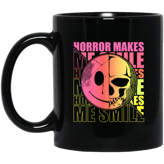 Horror Film, Festival Halloween, Zombie Fan Gift, Neon Style Black Mug