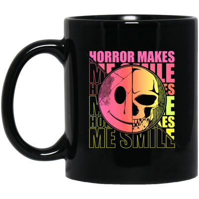 Horror Film, Festival Halloween, Zombie Fan Gift, Neon Style Black Mug