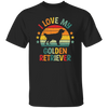 I Love My Golden Retriever, Retro Golden, Golden Silhouette Unisex T-Shirt