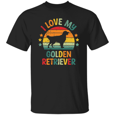 I Love My Golden Retriever, Retro Golden, Golden Silhouette Unisex T-Shirt