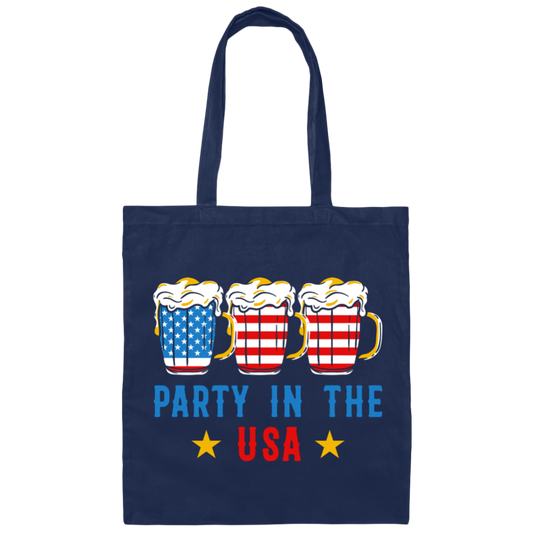 Party In The USA, American Party, American Beer Canvas Tote Bag