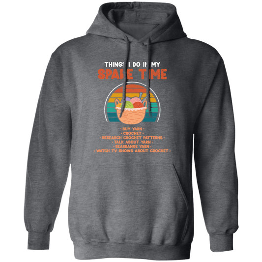 Things I Do In My Spare Time, Retro Knitting, Quilt Vintage Pullover Hoodie