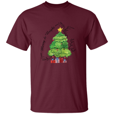 Merry And Bright, Christmas Tree, Love Christmas Unisex T-Shirt