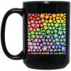 Celebrate Minds Of All Kinds, Colorfull Flower Black Mug