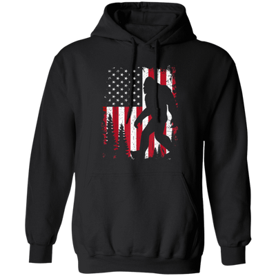 Bigfoot 4th Of July, American Love, USA Flag, Patriotic Gift Pullover Hoodie