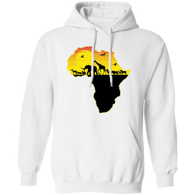 Animal In Africa, Love Animal, Love Africa, Africa Shape Pullover Hoodie