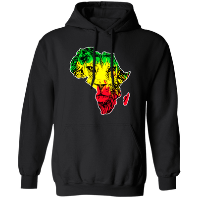 Africa Love Gift, Lion In Africa Map, Black History Gift, My Love Matter Pullover Hoodie