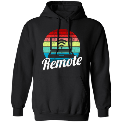 Wifi Lover, Wifi Icon Vintage, Remote Sunset, Cool Gift For Worker Remote From Home Pullover Hoodie