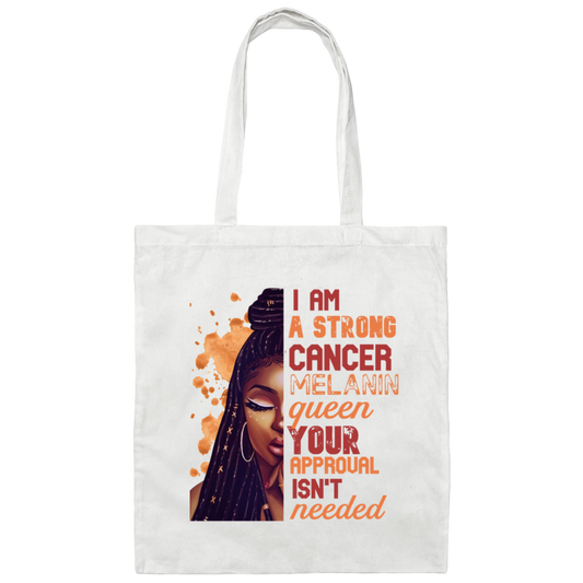 I Am Strong Leo Melanin Queen Cute Birthday Gift Canvas Tote Bag