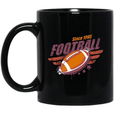 Football Since 1995, 1995 Birthday Gift, Gift For 1995 Play Football Black Mug