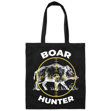 Boar Hunter, Wild Animal Hunter, Boar Lover, Retro Boar Canvas Tote Bag