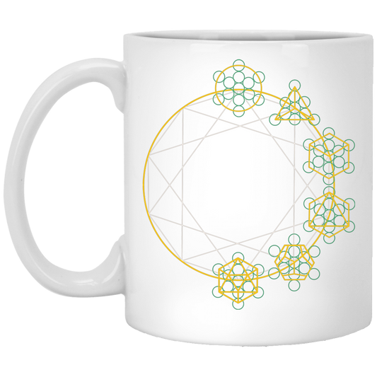 Abstract Geometric, Geometric Element, Foreign Material White Mug
