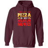 I Just Want To Eat Pizza And Watch Horror Movies, Horror Film, Halloween Party Pullover Hoodie