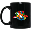 Melting Rubik's Cube, Cube Toy, Rubik Fan, Love Rubik, Cube Player Gift Black Mug