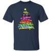 Crayon Xmas Tree, Crayon-mas Tree With Light Line, Merry Christmas, Trendy Christmas Unisex T-Shirt