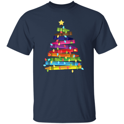 Crayon Xmas Tree, Crayon-mas Tree With Light Line, Merry Christmas, Trendy Christmas Unisex T-Shirt