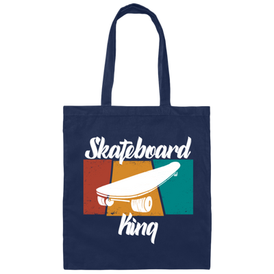 Skateboard King, Retro Skateboard Canvas Tote Bag