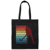 Retro Hockey Player, Field Hockey Indoor Hockey Canvas Tote Bag