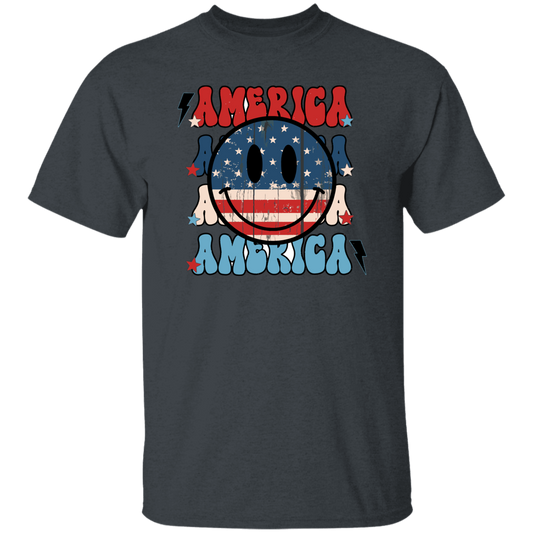 America, American Smiley, Smile Icon, America Smile Unisex T-Shirt