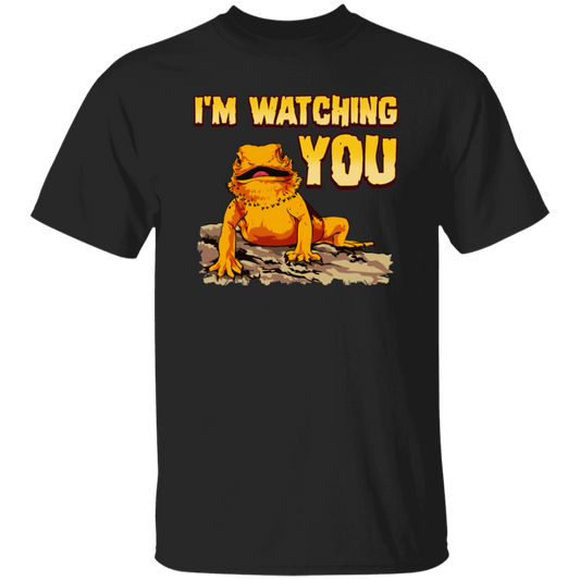 Bearded Dragons, I Am Watching You, Gold Frog, Frog Watching You Unisex T-Shirt