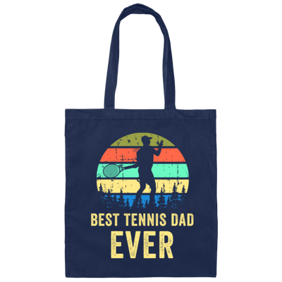 Tennis Dad, Retro Dad Tennis Gift, Vintage Tennis Canvas Tote Bag