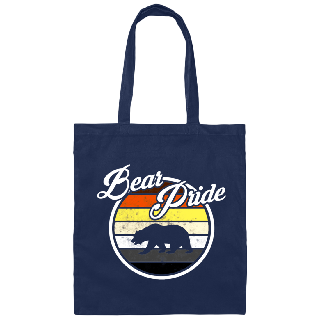 Bear Lover Gift, Bear Pride, Best Retro Bear, Bear Vintage Style Love Canvas Tote Bag