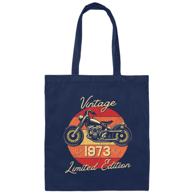 1973 Birthday Gift, Vintage Style, Motorbike Lover, Limited Edition Canvas Tote Bag