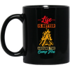 Vintage Campaign, Campfire, Life Is Better Around The Campfire Black Mug