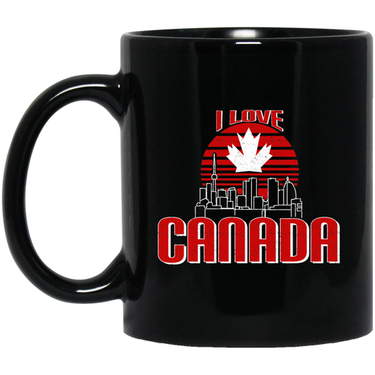 Canada Love, Vancouver, Maple Leaf, Love Canada, Best Country Black Mug