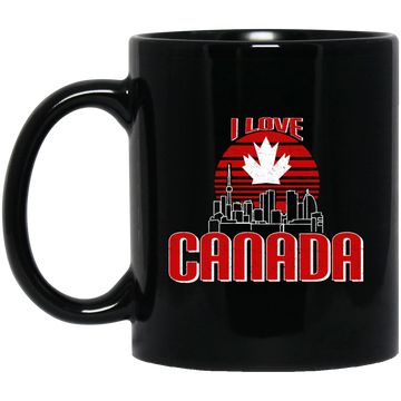 Canada Love, Vancouver, Maple Leaf, Love Canada, Best Country Black Mug