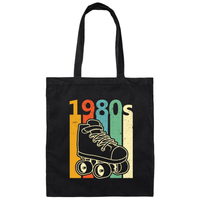 Retro 80s Roller, Vintage Roller Skating, Skate Lover Canvas Tote Bag