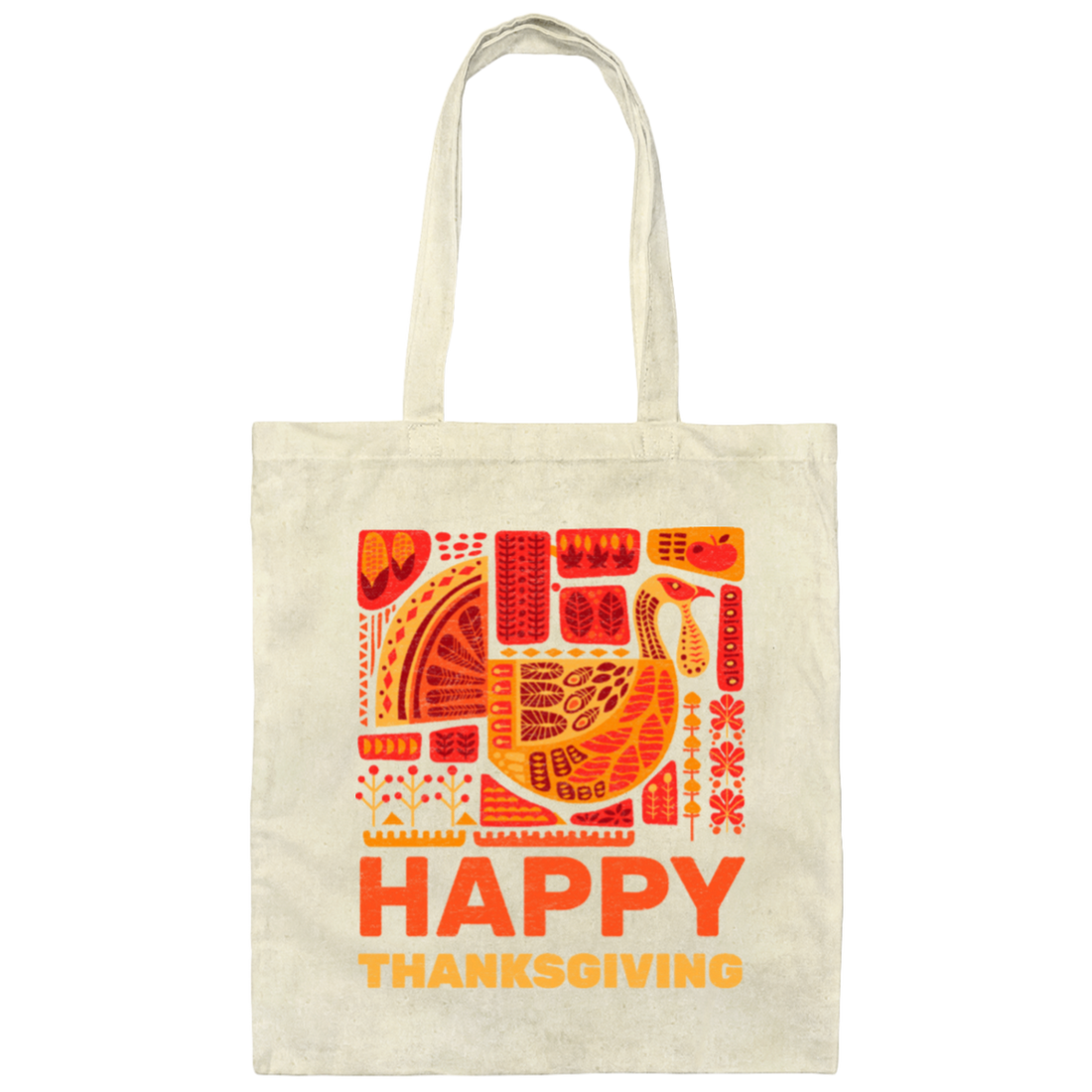 Give Thanks, Happy Thanksgiving Day, Love Thanksgiving, Best Retro Canvas Tote Bag