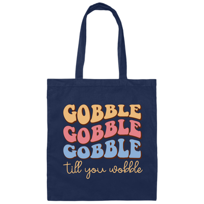 Gobble Till You Wobble, Turkey_s Day, Groovy Turkey Canvas Tote Bag