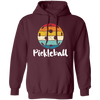 Pickleball, Retro Pickleball, Playing Pickleball Pullover Hoodie