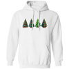 Xmas Tree, Set Of Christmas Trees, Four Xmas Trees, Merry Christmas, Trendy Chrismas Pullover Hoodie