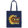 Sunflower Lover Gift, My Son In Law Is My Favorite Child Canvas Tote Bag