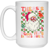 There's Some Ho's In This House, Cute Santa, Groovy Christmas White Mug