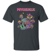 Psychedelic, Magic Mushroom, Mushroom And Skull Psycho Unisex T-Shirt