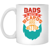 Dad With Beards Are Better, Retro Dad, Father_s Day Gifts White Mug