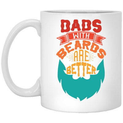 Dad With Beards Are Better, Retro Dad, Father_s Day Gifts White Mug