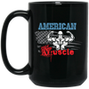 American Muscle, American Fitness, Muscle Silhouette Black Mug