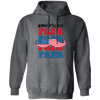 American Papa, Papa, Father's Day, Beard American Dad Pullover Hoodie