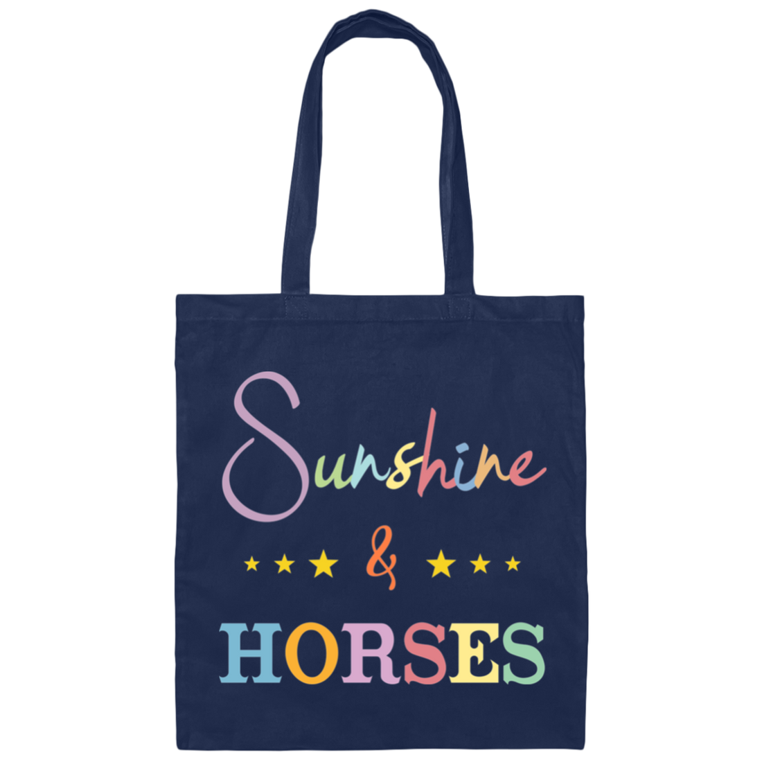 Sunshine And Horses, Groovy Hore, Retro Horse Canvas Tote Bag
