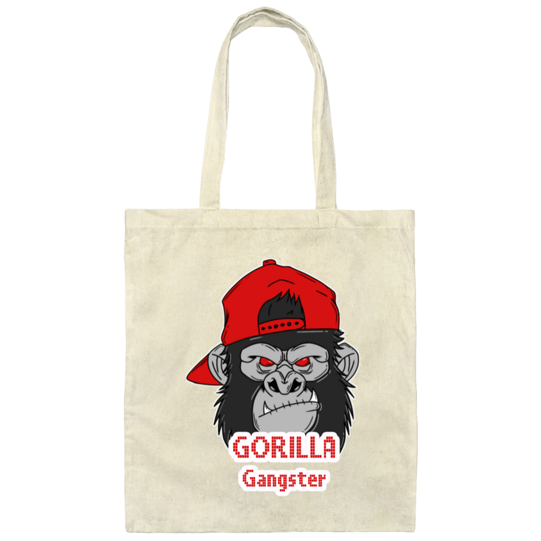 Gorilla Gangster, Best Gorilla, Cool Gorilla, Funny Gangster Gorilla Canvas Tote Bag