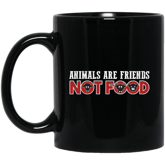 Vegan Lover, Animals Are Friends, Not Food, Love Animals, Love All Black Mug