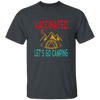 Funny Vaccination and Camping Hiking Vaccinated Gift For Camping Lovers Vintage Unisex T-Shirt