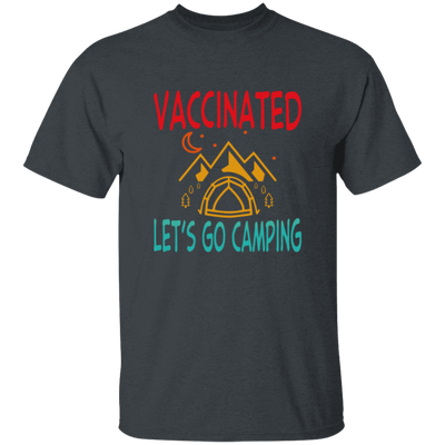 Funny Vaccination and Camping Hiking Vaccinated Gift For Camping Lovers Vintage Unisex T-Shirt