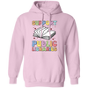 Support Public Libraries, Love Read, Groovy Bookworm Pullover Hoodie